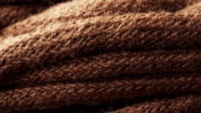 Brown shoelace in macro close up background stock footage