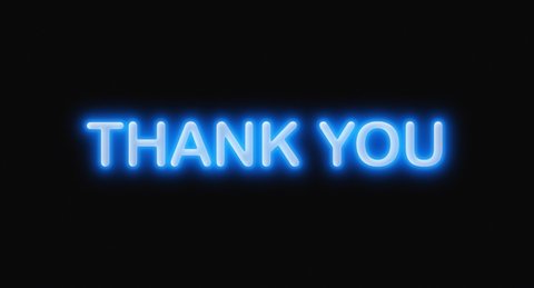 Thank you bright neon text message phrase for thankful greeting friendly etiquette communication motion design isolated on black glitter appreciation animation gratitude gratefulness thankfulness