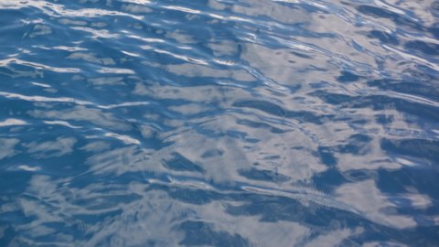 Beautiful sunny rippling 4k blue sea water surface video background