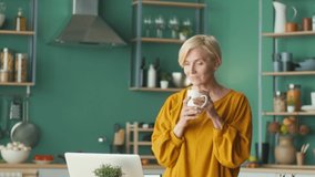 A Woman Freelancer Works at a Computer at Home, Looks Through Work Files, Makes Notes. Business Training, Live Webinar, Social Distance Learning. Modern Technologies and Remote Work. - Powered by Shutterstock - Get 15% off with code: PIKWIZARD15