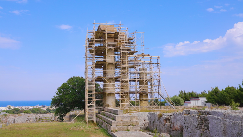 Tracking the Temple of Apollo at Acropolis of Rhodes, Greece