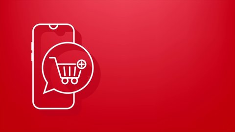 Add to cart icon. Shopping Cart icon. Motion graphics.