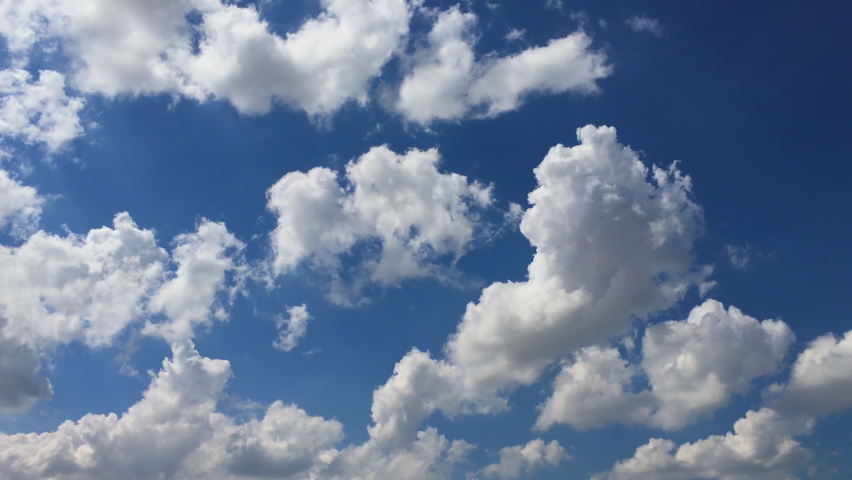 Time lapse clouds 4k rolling puffy cumulus cloud relaxation weather dramatic beauty atmosphere background | Shutterstock HD Video #1081653740