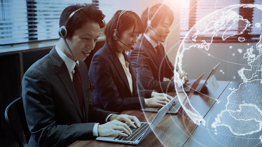 Global business concept. Worldwide business. Call center. Customer service. - Powered by Shutterstock - Get 15% off with code: PIKWIZARD15