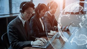 Global business concept. Worldwide business. Call center. Customer service. - Powered by Shutterstock - Get 15% off with code: PIKWIZARD15