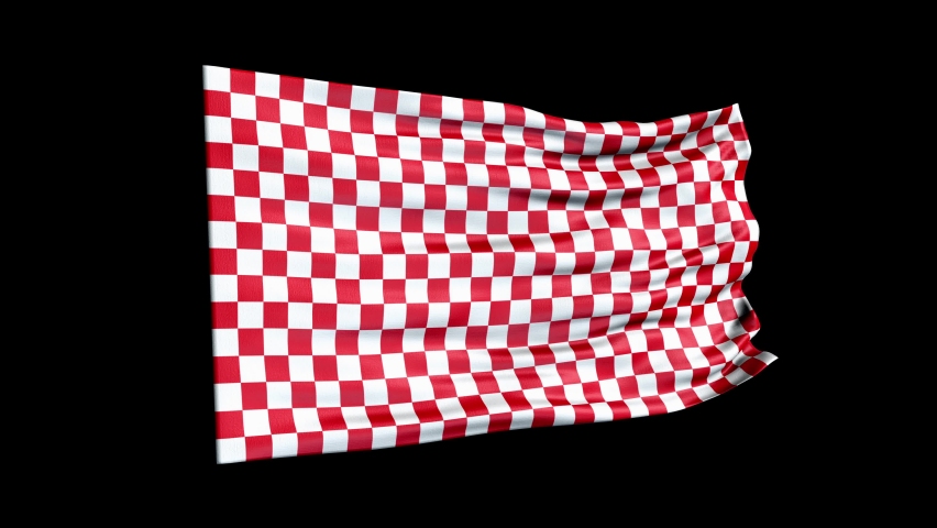 4k Checkered Race Flag Check Flag wavy silk fabric fluttering. Racing Flags, seamless looped waving background. 3D digital animation plaid Formula One car motor sport.