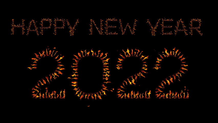 Count down Happy new year 2022. real fire text 2022. | Shutterstock HD Video #1081675475