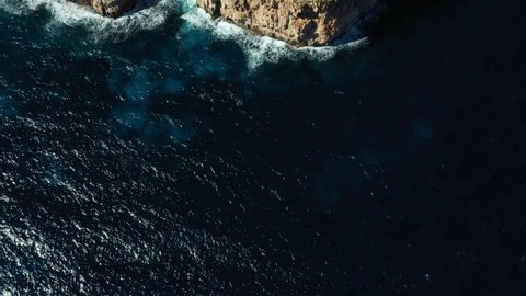 Formentera La Mola lighthouse balearic islands mediterranean Sea. Drone footage.