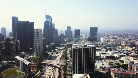 Aerial view of one of the most iconic sides of Los Angeles.