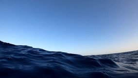 Stock footage in the middle of the open sea at sunset. Egypt, Red Sea hd video
