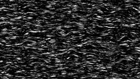Cartoon ocean. Texture. Animated abstract water waves. Black and white. Background. Overlay. Loop. 29,97 fps