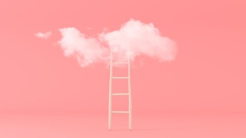 Step Ladder Leading To Clouds