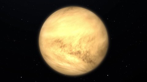 Planet Venus with Atmosphere HD Space Scene