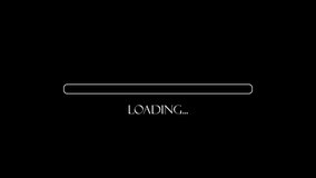 2022 Loading Progress Bar On black Background. New Year progression and Celebration Concept 4K Video 