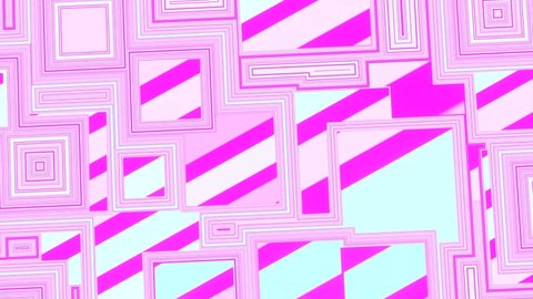 Moving geometric pattern with maze elements. Design. Hypnotic animation with pattern in the style of maze. Pattern with square lines and labyrinthine weaves