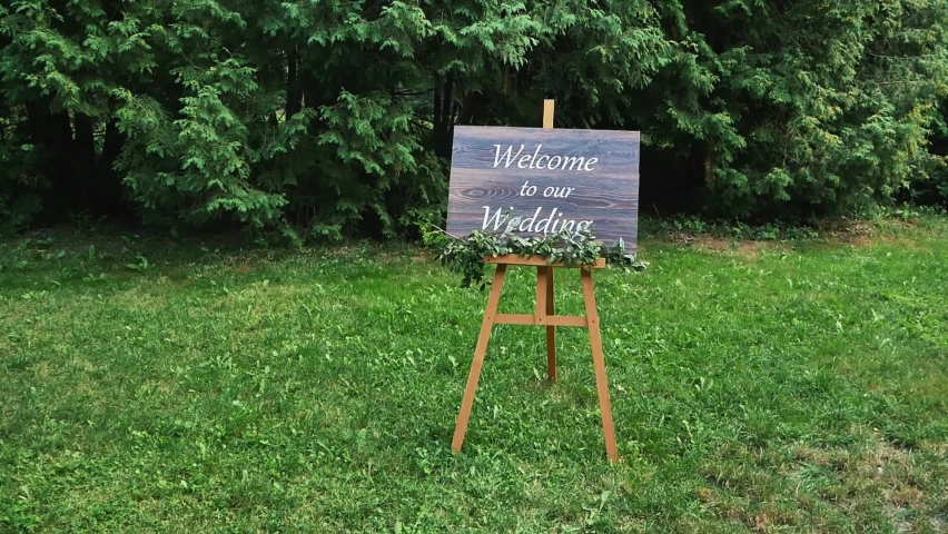 Welcome Wedding Sign Stock Video Footage - 4K and HD Video Clips