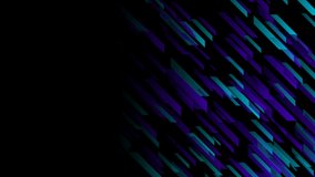 Blue and violet geometric shapes abstract hi-tech motion background. Seamless looping. Video animation Ultra HD 4K 3840x2160