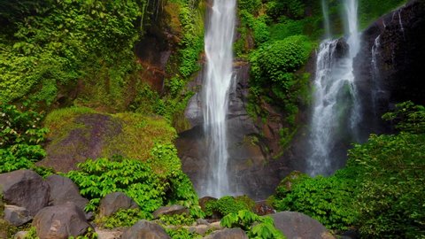 One of the hidden gems of the North island Bali: - Sekumpul Waterfalls Bali, Indonesia, the highest and most beautiful waterfall Bali. 4K