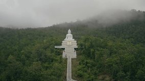 Pai White Buddha Thailand. High quality video