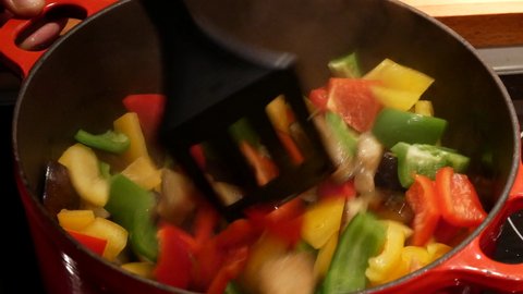 Cooking the ratatouille from Nice