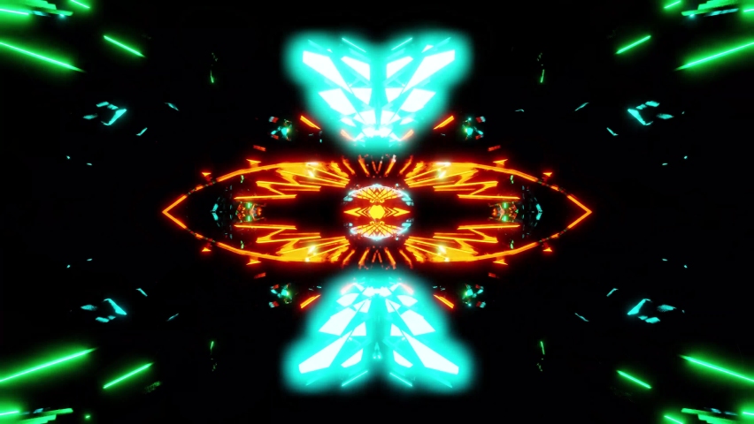 VJ loop Quick kaleidoscopic galaxy space background