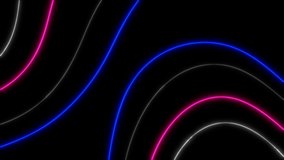 Concept 1-T1 Abstract liquid lines psychedelic pattern animation background with neon effects.