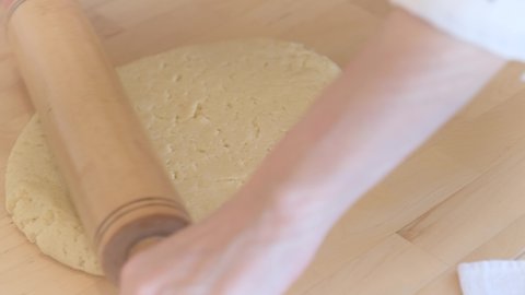 Preparing dough for sweet cookies 4K
