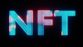 3D Animation of Holographic style Neon Head Up Display (HUD) of Non-Fungible Token (NFT) - Powered by Shutterstock - Get 15% off with code: PIKWIZARD15