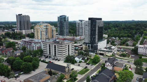 Aerial scene of Waterloo, Ontario, Canada 4K