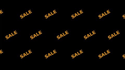 SALE rotating word minimal design on isolated black background. Sold out for Black Friday and Cyber ​​Monday.