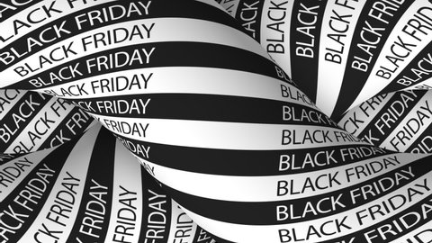 Black Friday flash sale advertising typography loop animation.