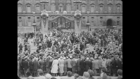 CIRCA 1954 - Queen Elizabeth II welcomes Sweden's King Gustaf VI Adolf to England.
