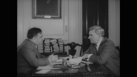 CIRCA 1936 - Mayor La Guardia appoints William F. Carey as commissioner of New York City's Sanitation Department.