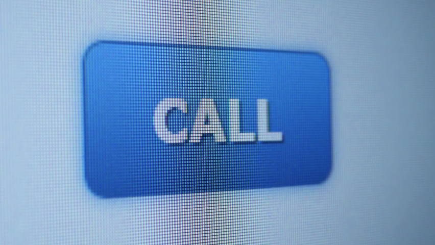 Cursor Clicking on a Call button Royalty-Free Stock Footage #1081845581