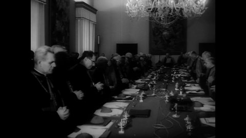 CIRCA 1962 - Pope John XXIII convenes an Ecumenical Council to discuss unifying Christian sects.