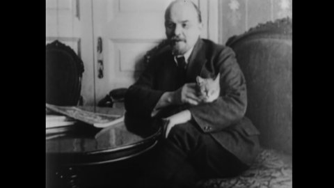 CIRCA 1920s - Vladimir Lenin and Joseph Stalin are seen at home.