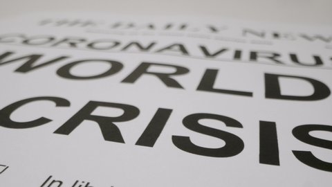 News Headline Coronavirus World In Crisis. High quality video