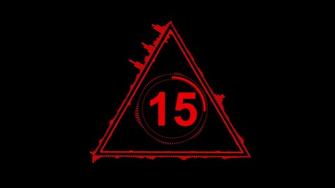 15 second countdown timer in triangle