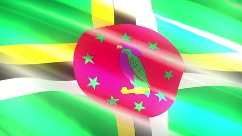 Dominica holiday flag - loop animation