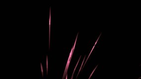 4K Embers and sparks video effect isolated on black background, Hot Embers