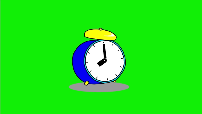 2d Animation Green Screen Alarm Clock Stock Footage Video (100% Royalty ...