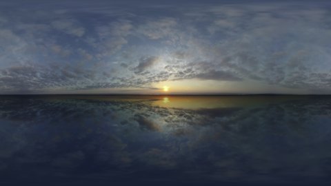 clouds Panoramic Sky HDRI panorama Sky for films sky without ground Mirror in the water