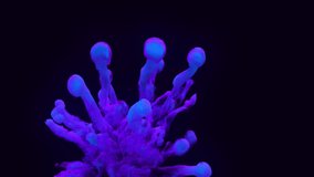 3d blue ink inject in water on black background with luma matte as alpha channel. Particle ink. Ink effect with massive ink plume. Puffs of paint underwater for effects or bright bg or composition - Powered by Shutterstock - Get 15% off with code: PIKWIZARD15