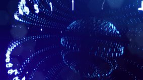 3d loop background, concept of digital data processing, calculation and visualization of computation. Counters of numbers in rows of lines on spheres. Blue digital information bg with numbers. Sci-fi - Powered by Shutterstock - Get 15% off with code: PIKWIZARD15