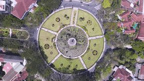 Aerial View of Malang Tugu Square, one of the landmarks of Malang City
