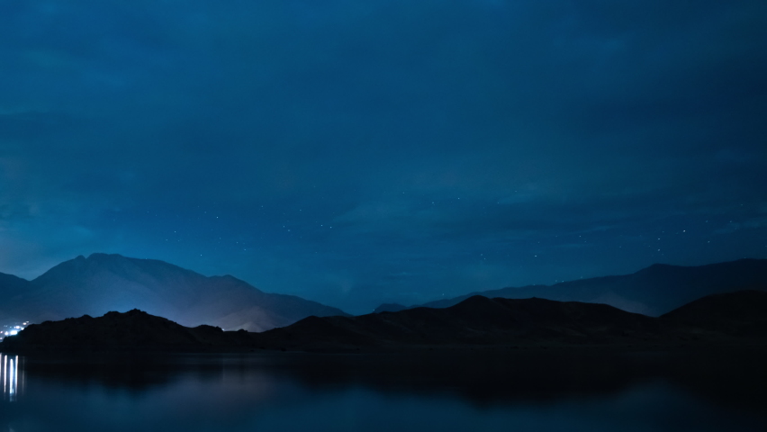 Starry Northwest Sky Cloudscape Lake Isabella Sierra Nevada Mts California USA