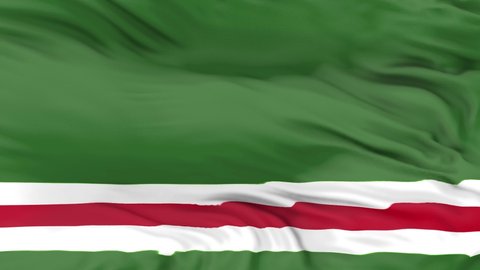 A 4K of the Chechen flag  A waving 3D animation