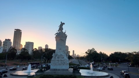 Buenos Aires , Autonomous City of Buenos Aires , Argentina - 09 21 2021: Monumento de los españoles in Buenos Aires