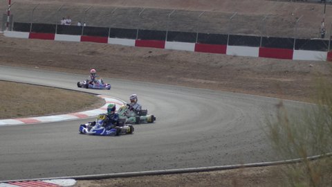 Karts running in a karting race competition