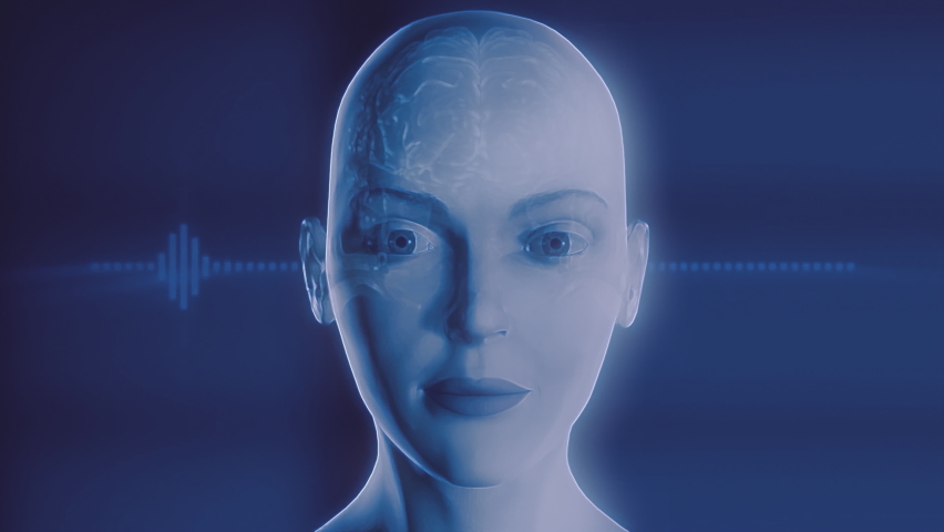 Human hearing mechanism anatomy cross section. 3D animation.  | Shutterstock HD Video #1081975508